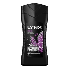 Lynx Shower Gel 3 Pack Refreshing Fragranced Body Wash. Excite 12H, Dark Temptation 12H, Ice Chill 24H Bundle