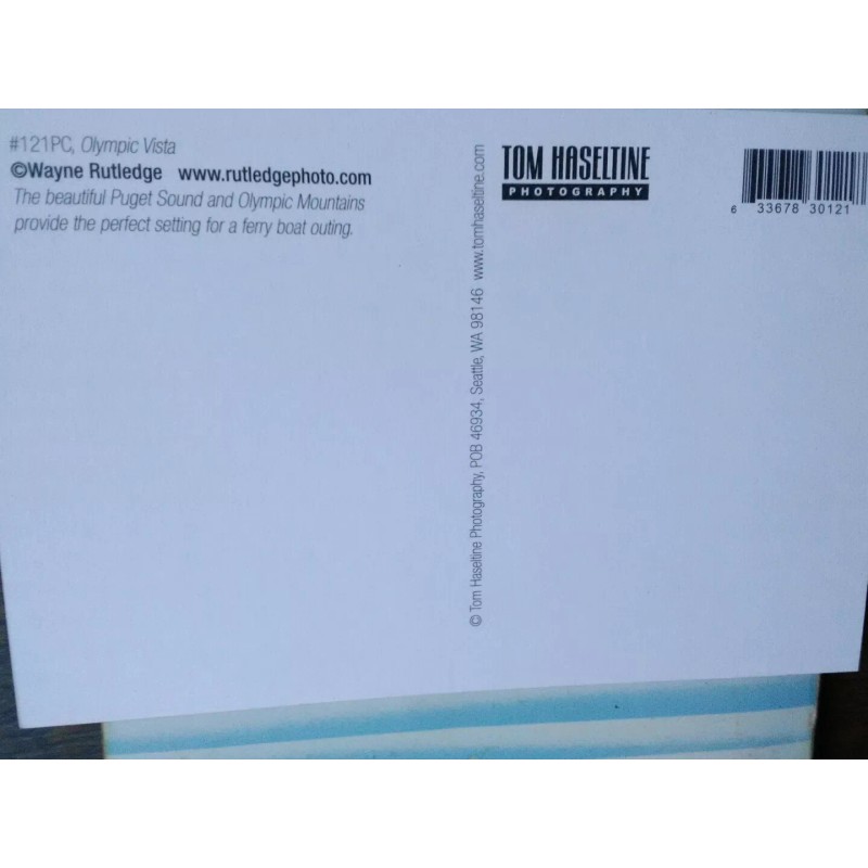 THE PACIFIC NORTHWEST CHROME POST CARD THE WATERFRONT SEATTLE JUMBO