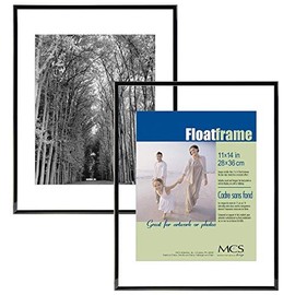 MCS The Original 11x14/8x10 Float and Double-Sided Black ABS Wall-or-Desktop Frame - 11x14