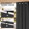 10'X12' Gazebo Curtains Outdoor Waterproof with Hanging Rings, 4-Panel Double