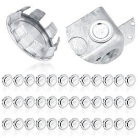 Yaocom 36 Pcs Knockout Seal Electrical Box Knockout Plugs for 1/2 Inch Pipe, Round Steel Removable Seal Electrical Box Fittings for Closure Unused Electric Box Outlets