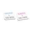 Grandad Is The Boss Nanny Is The Real Boss Wooden Twin Gift Coaster Set Christmas Anniversary Present