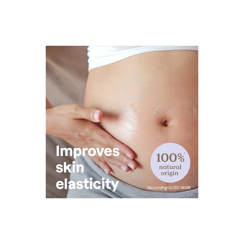 ATTITUDE Blooming Belly, Hypoallergenic Natural Pregnancy-Safe Stretch Oil, Almond &