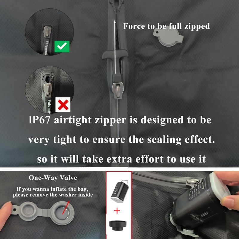 Travel Vacuum Bags with Pump, 33L Reusable Space Saver Compression