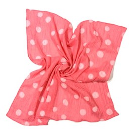 Shanlin Unisex Cotton Square Bandanas Scarves 24x24 (DotsBig-Pink)