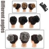 Claw Clip Messy Bun Wavy Chignon Ponytail(Blonde and Beige)