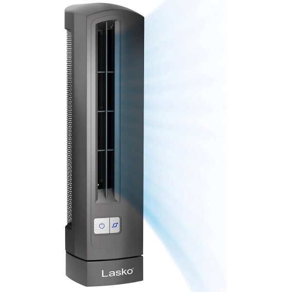 Air Stik Ulta-Slim Oscillating Desktop Fan, 2 Speeds, for Bedroom,