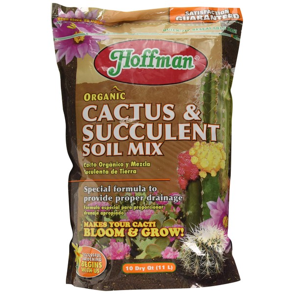 Hoffman 10410 Organic Cactus and Succulent Soil Mix, 10 Quarts