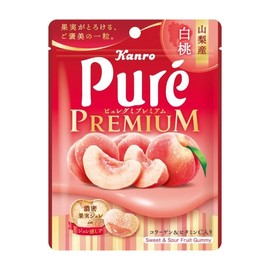 Kanro Pure Gumi Premium Yamanashi White Peach 1.9 oz (54 g) x 10 Packs