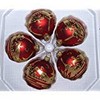 Christmas Tree Baubles Matte Red 6 cm Pack of 5