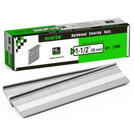 meite 16 Gauge Flooring Nails 1-1/2 Inch, 16GA L Cleat Nails Hardwood Flooring Nails for Flooring Nailer Gun (5 Boxes)