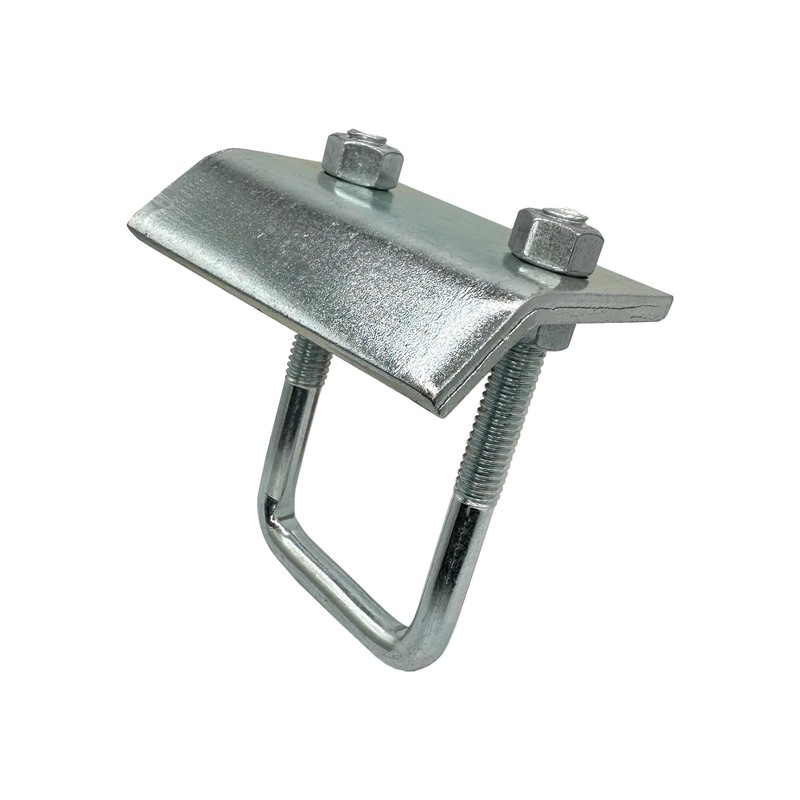 Strut to Beam Clamp with Square U-Bolt and Nuts, 13/16"