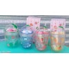 KH Vaso Popote Hermético Acrílico Frutas Naranja Niños Regalos