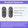 12 Pack Black Cabinet Hinges with Screws, Brass Butler Tray