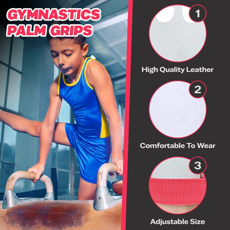 Leather Hand Grips Gymnastics Pull Up Training Palm Protector for