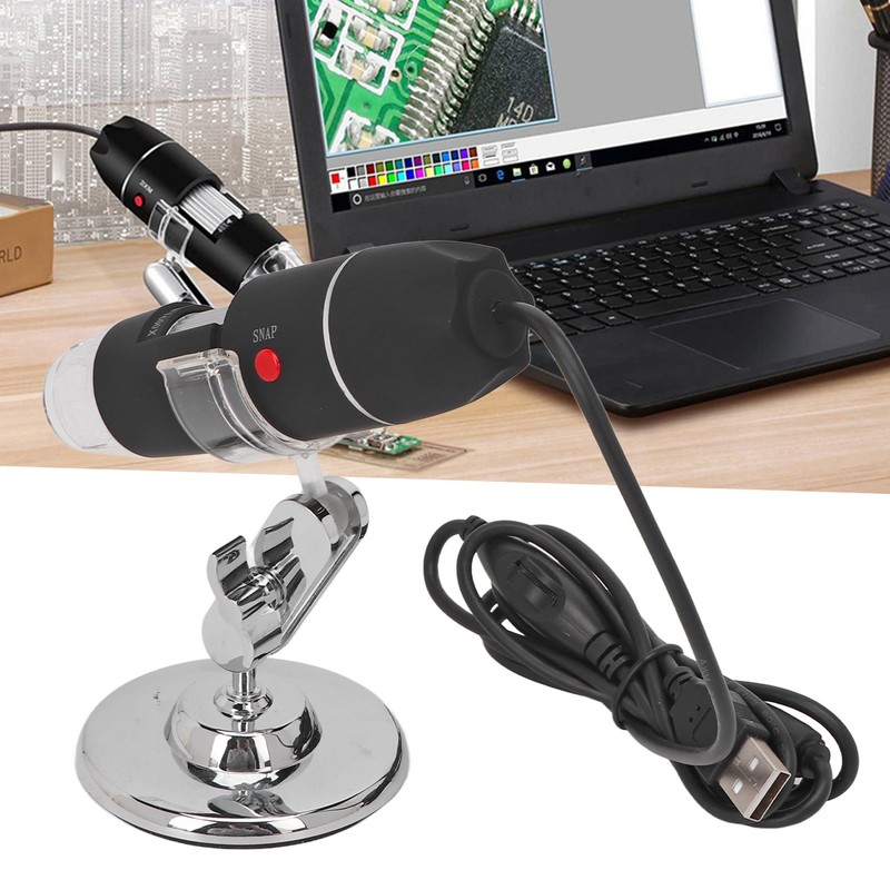 USB Digital Microscope 3 in 1 1600X 8 LEDs Adjustable