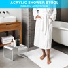 BOPKOWI Acrylic Step Stool,Acrylic Stool,Acrylic Small Step Stool,Clear Foot Stool,Clear