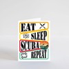 PICTURE THIS PRINTS Eat Sleep Scuba Repeat Funny Scuba Diving