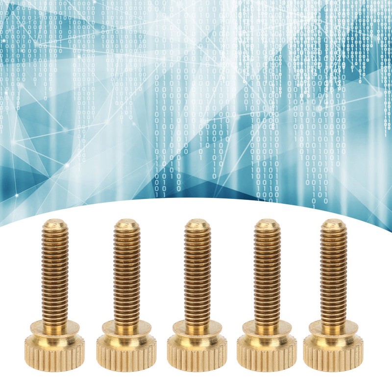 50Pcs Flat Knurled Thumb Screw Wring Round Head Pure Copper