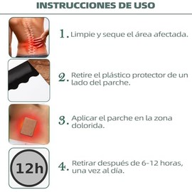 Parche de Calor para Espalda Baja 5 Pack (40 Piezas), Parche Relajante Cintura con Extracto Herbal, Fórmula Japonesa Banggukang, 12 Horas, Para Espalda, Hombros y Articulaciones, Hombre y Mujer