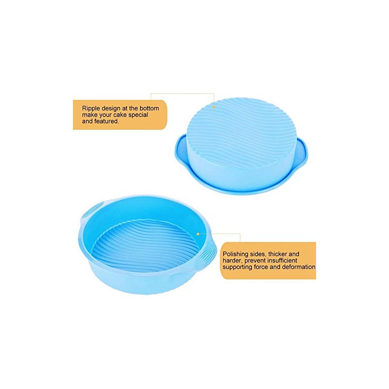 Forma Redonda de Silicón de Molde de Torta 9 Pulgadas