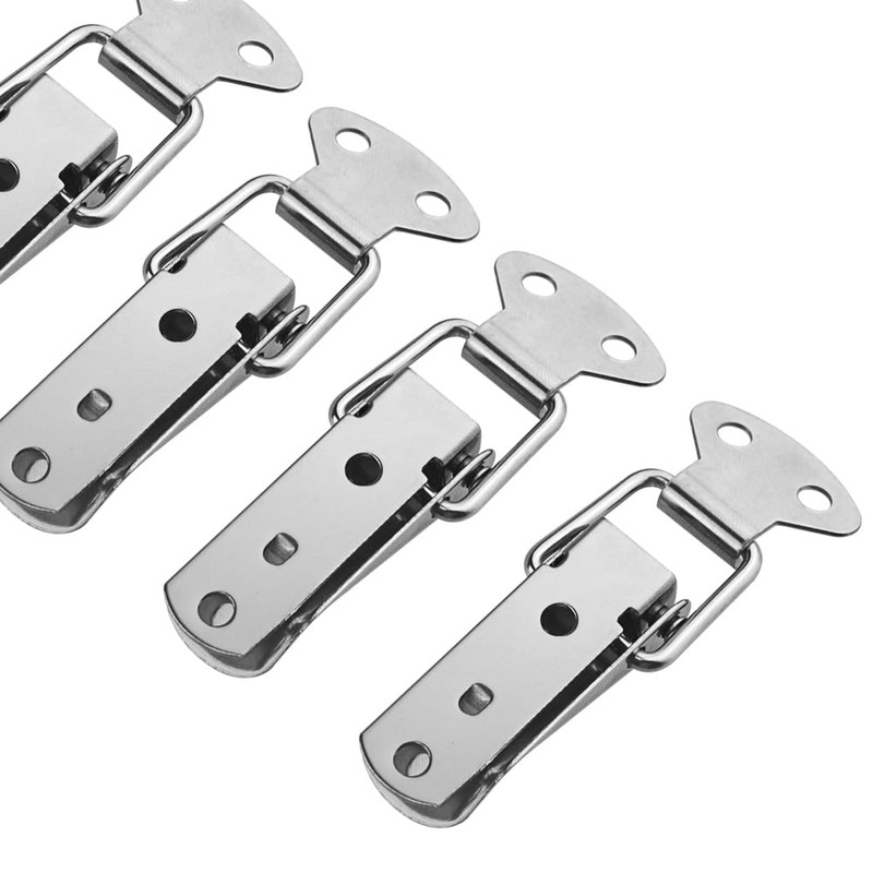 WMYCONGCONG パッチン錠 10個入り 全長72mm 304 ステンレススチール トグルラッチ パッチン錠掛け金 引き出しラッチ キャビネットラッチ