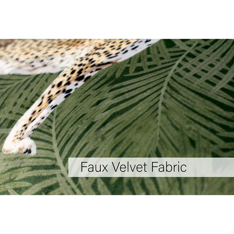 Riva Paoletti Cheetah Forest Cushion Cover - Green - Palm