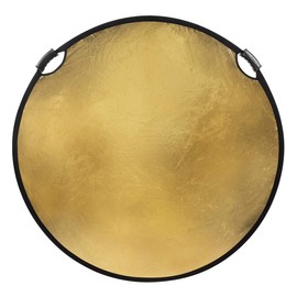 Glow Circular Collapsible Reflector with Handles (52", Gold/Silver)