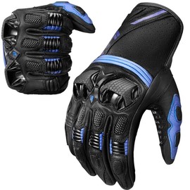 ILM Motorcycle Leather Gloves Breathable Riding Motocross Dirt Bike Glove with Touchscreen Men Women Model GL3