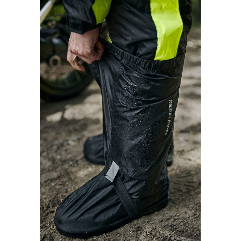 REBELHORN Thunder Wasserdicht Regenschutz für Motorradstiefel Rutschfeste Sohle Elastische Bänder