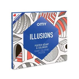 OMY Graphic Illusions COLOR ME Giant 27.5" x 39" Poster by Omy France