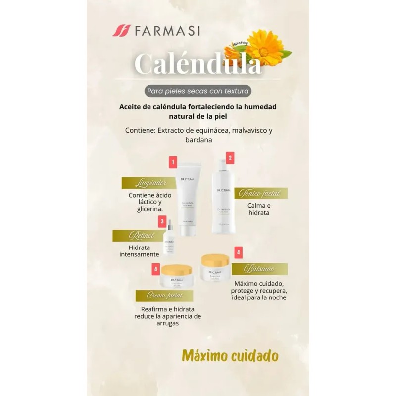 Set Caléndula 5 Productos Para Piel Seca/sensible, Farmasi