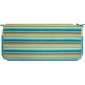 FUNHOME Outdoor Bench Cushion Cover 54 x18 x 3 inch,Water Resistant Cover with Zipper&Ties,Fade-Resistant Slipcover,Patio Porch Swing Cushion Cover Replacement Only,No Insert(Green Stripe)