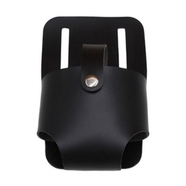 Folpus Tape Measure Belt Holder Pouch Accessories Stylish Durability PU Leather Craft Site Work Carpenters Measuring Tape Belt Clip, Black