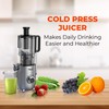 Rosewill Cold Press Juicer, 4.72" Wide Feed Chute Juice Extractor