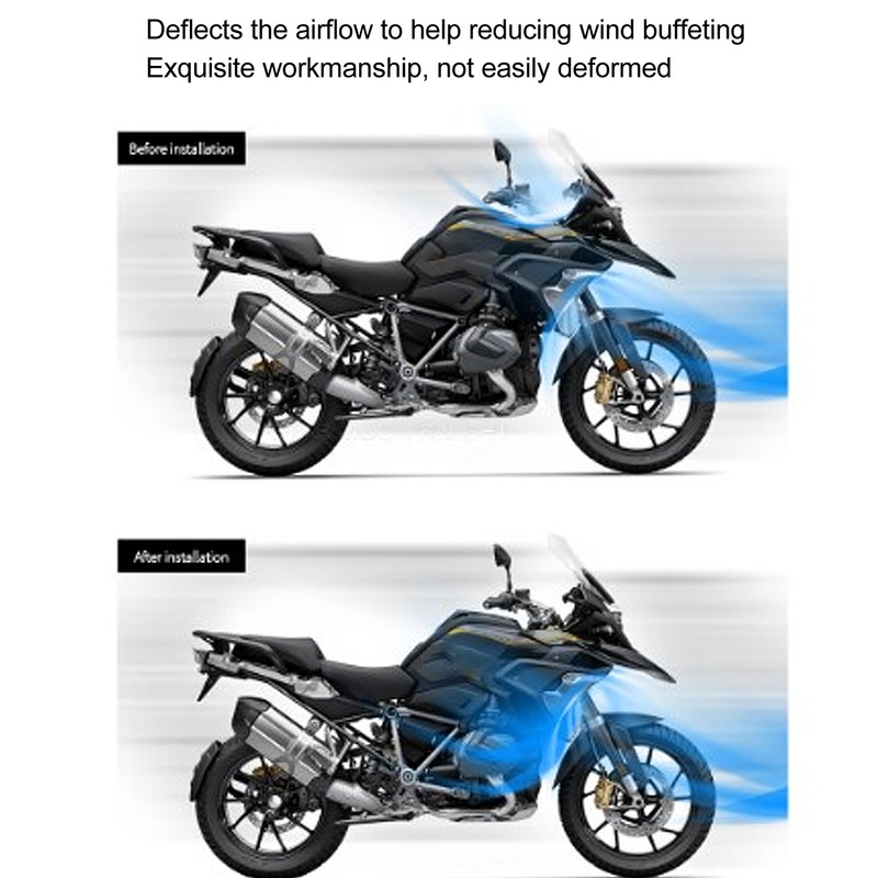 Forkshield Updraft Deflector Shockproof Black Motorcycle Airflow Wind Deflector Fit