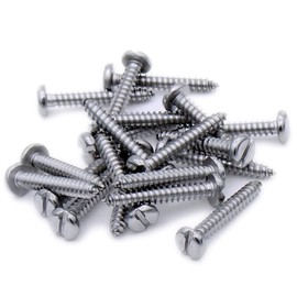 No.8 x 1 (4.2mm x 25mm) Slot Pan Self-Tapping Screw - Stainless Steel (A2) (Pack of 20)