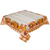 Square/Round Tablecloth 54x54inch,Thanksgiving Fall Pumpkins, Vinyl Table Covers Waterproof Oilcloth