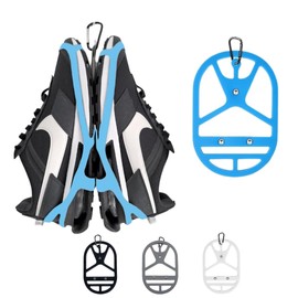 Shoe Holster For Backpack with Clip Hanger. Footwear Holder with Clip for Sneakers, Cleats, Bowling, Soccer, Basket, Football. For Travel, Outdoors, Sports & Space Saving, Blue Glow in the Dark, M,