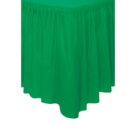 Green Plastic Table Skirt, 29" x 14 ft.