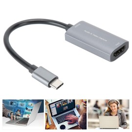 Videoaufnahmekarte, 4K HDMI 1080P-Videoaufnahmekarte Free Drive HDMI to Type-C Game Live Capture Device für Gaming, Streaming, Videokonferenzen, Broadcasting
