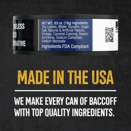 1 Can, BaccOff Mint Pouches, Black Tea Base with Smooth, Strong Mint and Classic Flavors, 16 Pouches