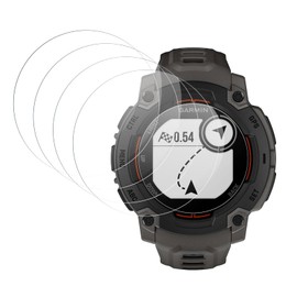 Joeyu (4 Pack) Screen Protector Glass for Garmin Instinct E 45mm,9H Hardness, Anti-Shatter, No-Bubble, Scratch Resistant, Cristal Para