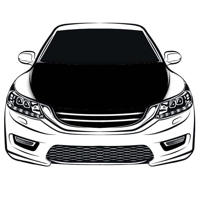 Black Oversized Car Hood Cover 3.3X5FT/6X7FT100% Polyester Elastic Fabrics Can