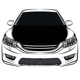 Black Oversized Car Hood Cover 3.3X5FT/6X7FT100% Polyester Elastic Fabrics Can be Washed Suitable for large SUV and Pickup Trucks (3.3X5FT)