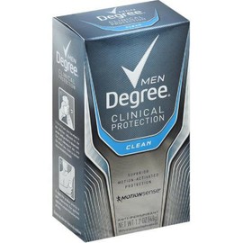 Degree Men Clean Clinical Antiperspirant Deodorant 72 Hour Long Lasting 1.7 oz