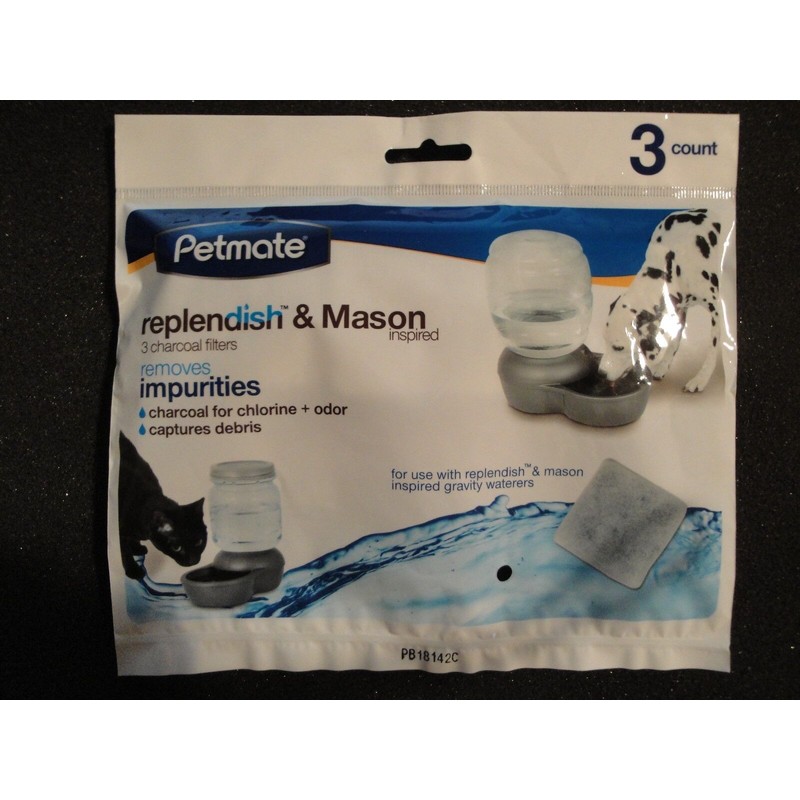 Petmate LOT OF 3  Petmate Replendish & Mason Charcoal Replacement