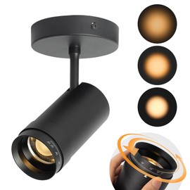 Aisilan LED Ceiling Spotlight Dimmable Zoomable Beam Angle 10°-55° Swivelling Ceiling Spotlights Angle CRI 97 Matt Black Aluminium Zoomable LED Spotlights for Hallway Wall Painting Living Room