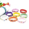 COLORFUL BLING 5PCS Butterfly Charm Bracelets Beaded Stackable Stretch Bracelets