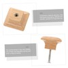 Operitacx 10pcs Square Wooden Pull Handles Simple Design Cabinet Knobs